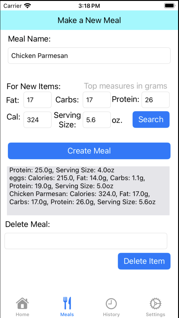 New Meal